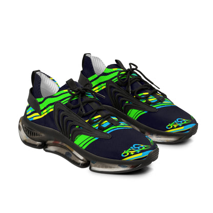 MAJBWR - Men's Mesh Sneakers — Camo Deep Dark Blue