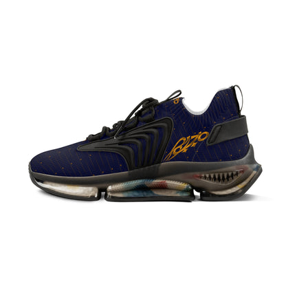 MAJBWR - Men's Crown Royal Navy & Gold Mesh Sneakers — Diamond Edition
