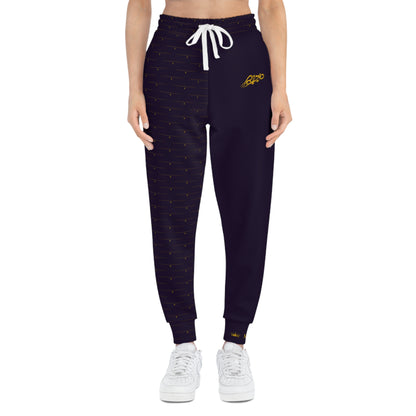 MAJBWR - Diamond Edition Deep Dark Purple Joggers — Gold Crown Logo