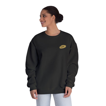 MAJBWR - Gold Crown Crewneck Sweatshirt — Arabic Script Graphic