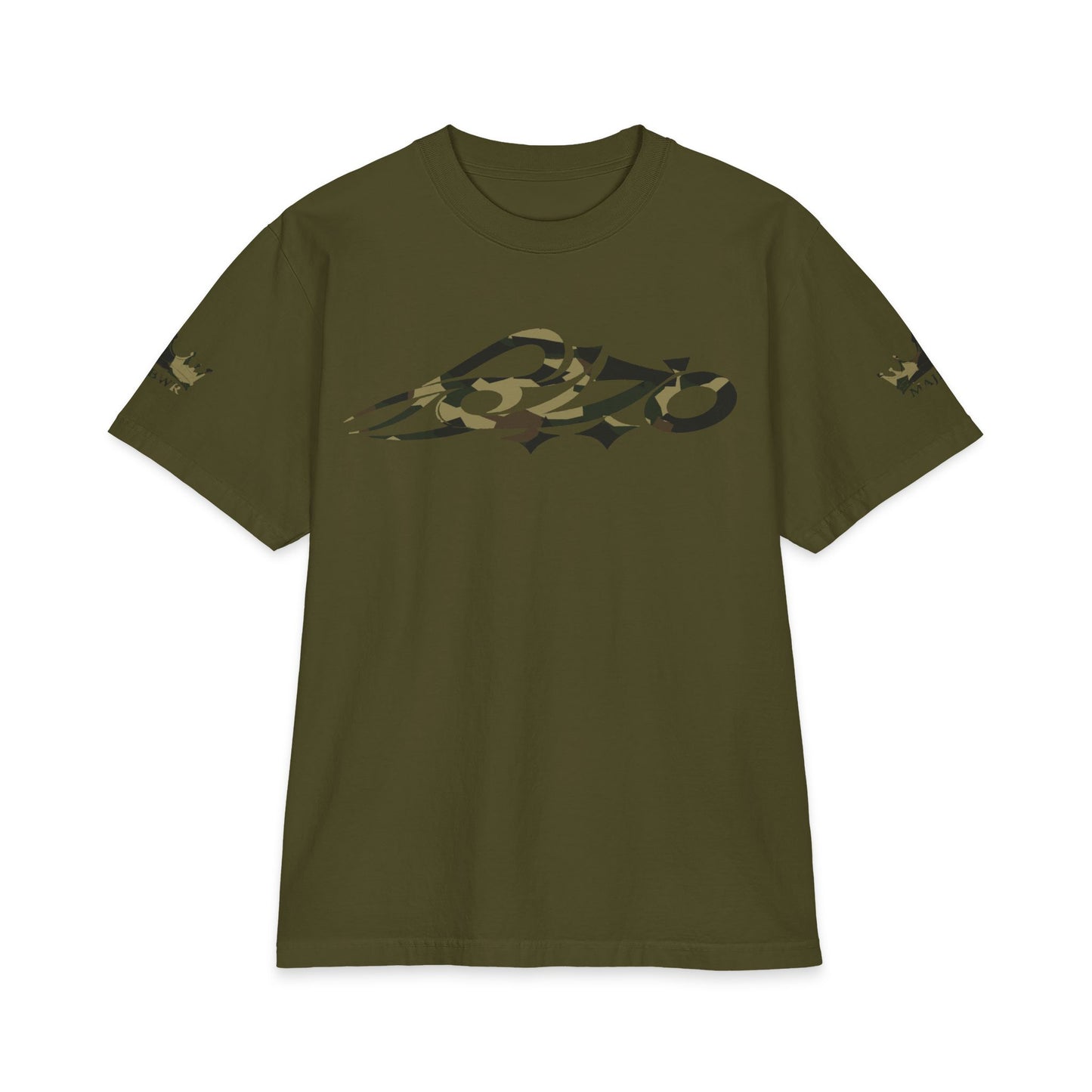 MAJBWR - Camo Black/Olive/Hunter Green Oversized Heavyweight T-Shirt