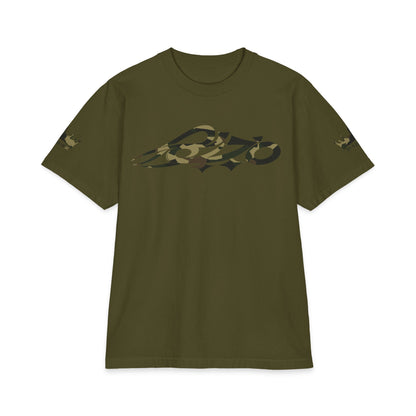 MAJBWR - Camo Black/Olive/Hunter Green Oversized Heavyweight T-Shirt