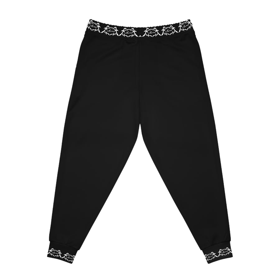 MAJBWR - Black & White Print Joggers Banded