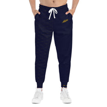 MAJBWR - Navy Athletic Joggers with Gold Crown Logo — Diamond Edition