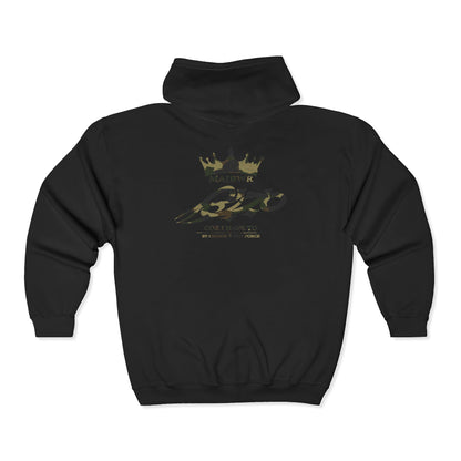 MAJBWR - Black Camo Crown Full-Zip Hoodie —  Limited Edition