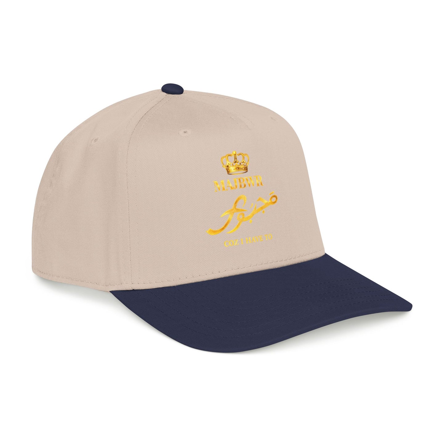 MAJBWR - Gold King Crown Mid Profile Baseball Cap — Embroidered Hat