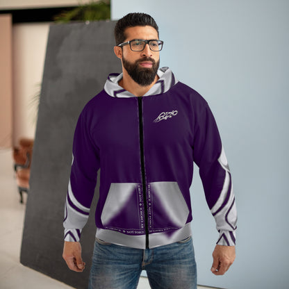 MAJBWR - Purple Ghost Crown Zip Hoodie —  Designer All-Over Print