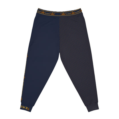 MAJBWR - Navy Gold Split Crown Joggers — Royal Pattern Edition
