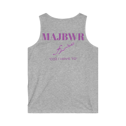 MAJBWR- Logo Tank Top — Men’s Arabic Script Graphic Tank