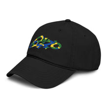 MAJBWR - Washed Black Camo Cap — Blue/Yellow/Green Limited Edition