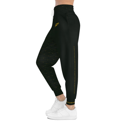 MAJBWR - Diamond Edition Deep Dark Green Athletic Joggers — Gold Crown Logo