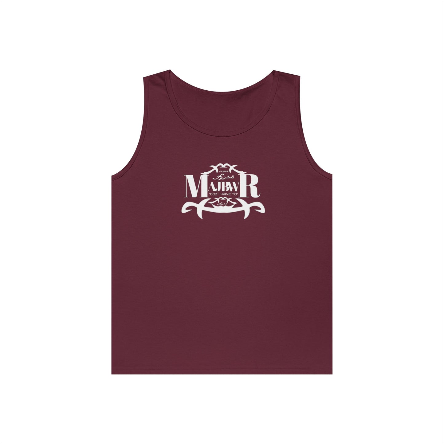MAJBWR - Unisex Heavy Cotton Tank Top Left Right