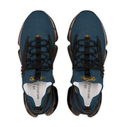 MAJBWR - Crown Deep Teal & Gold Mesh Sneakers — Diamond Edition