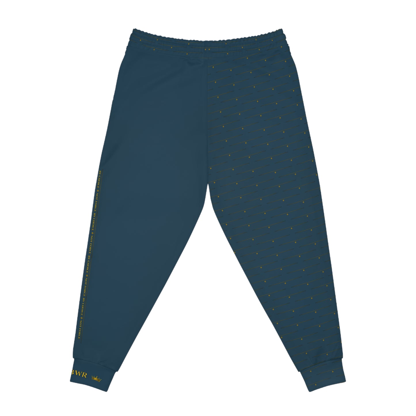 MAJBWR - Diamond Edition Teal Athletic Joggers — Gold Crown Logo