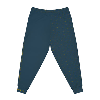 MAJBWR - Diamond Edition Teal Athletic Joggers — Gold Crown Logo