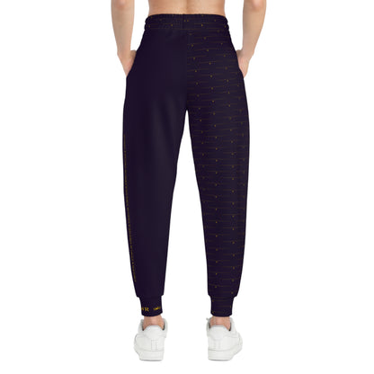 MAJBWR - Diamond Edition Deep Dark Purple Joggers — Gold Crown Logo