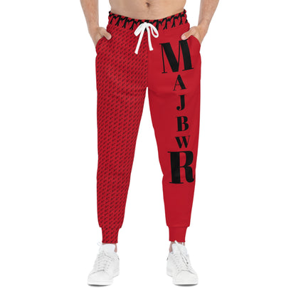 MAJBWR - Red & Black Print Joggers