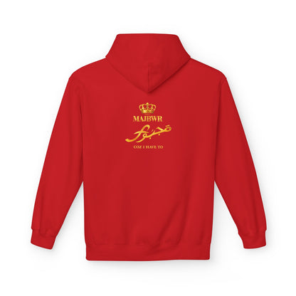 MAJBWR - Majesty Crown Hoodie — Gold Script "Coz I Have To" Streetwear