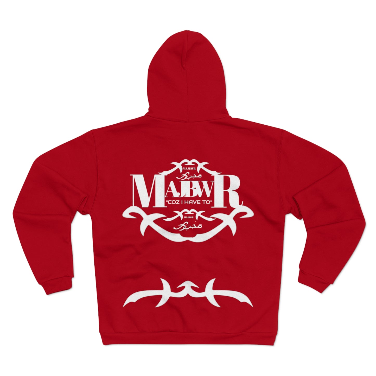 MAJBWR -  Graphic Hooded Zip Sweatshirt 100%