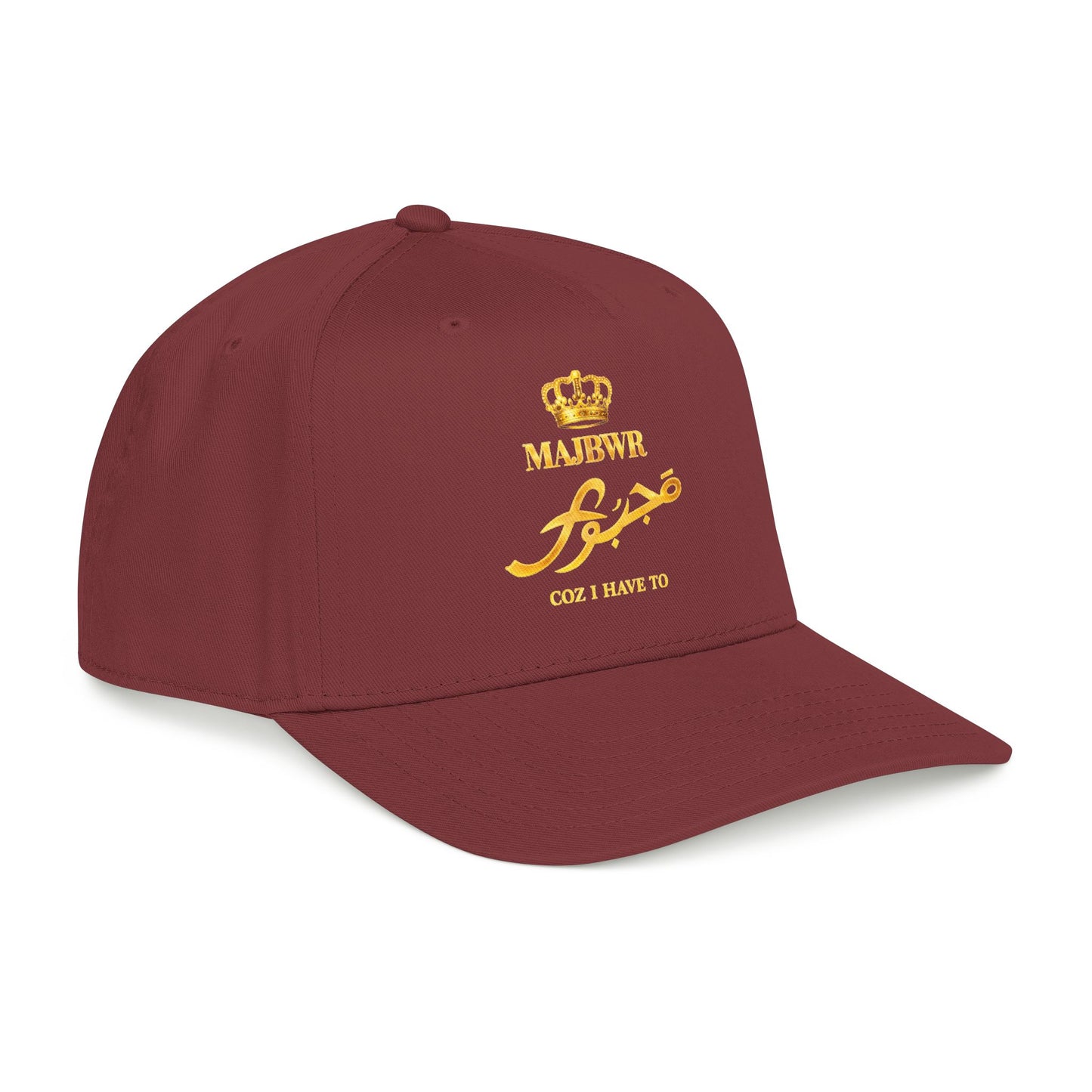 MAJBWR - Gold King Crown Mid Profile Baseball Cap — Embroidered Hat