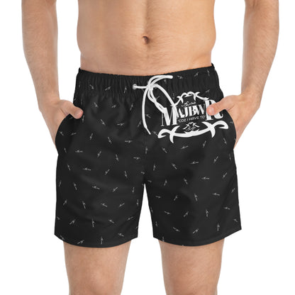 MAJBWR - Swim Trunks AOP Black