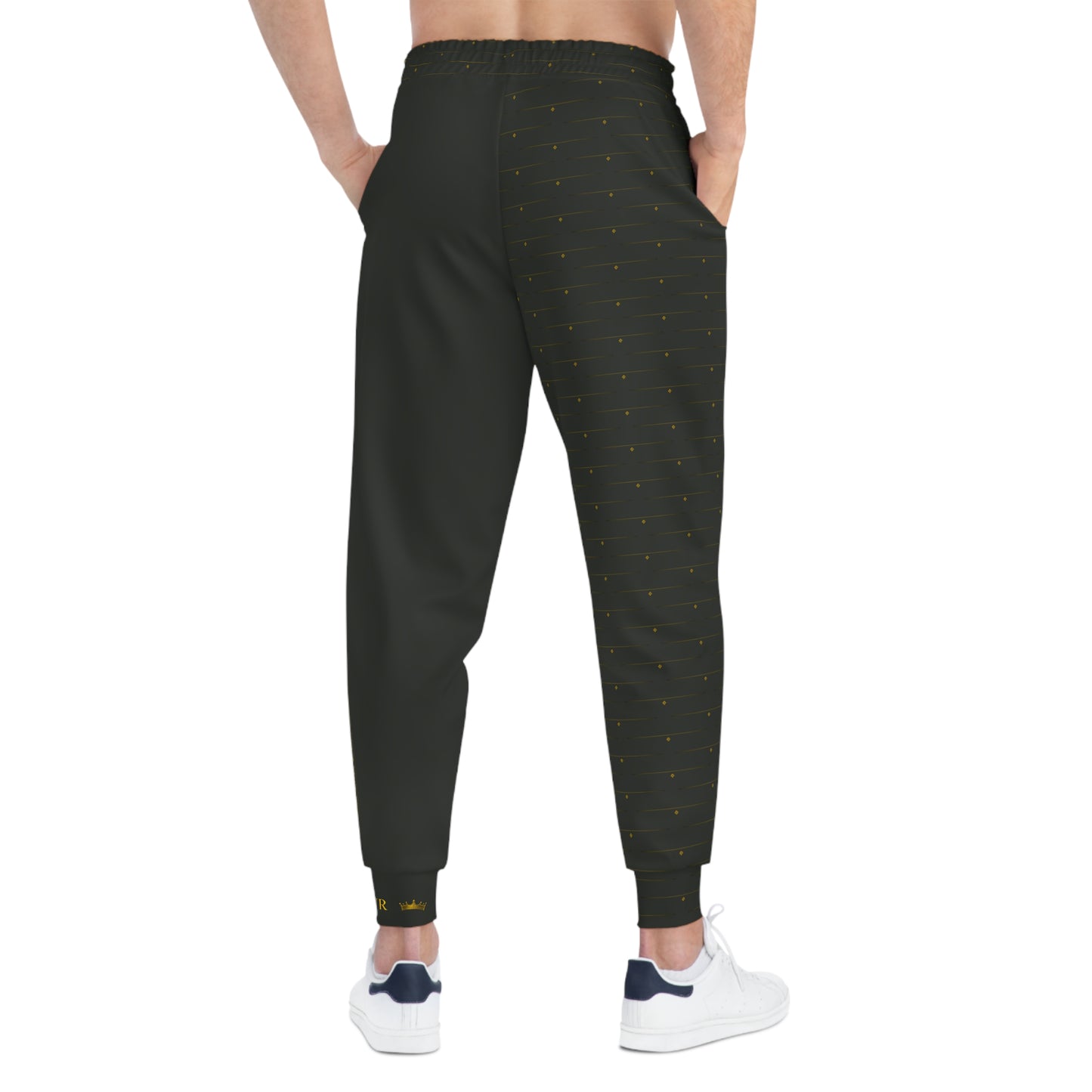 MAJBWR - Olive Athletic Joggers — Diamond Edition with Gold Crown Logo