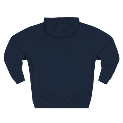 MAJBWR - Minimal Script Embroidered Fleece Hoodie — Black/Navy Pullover