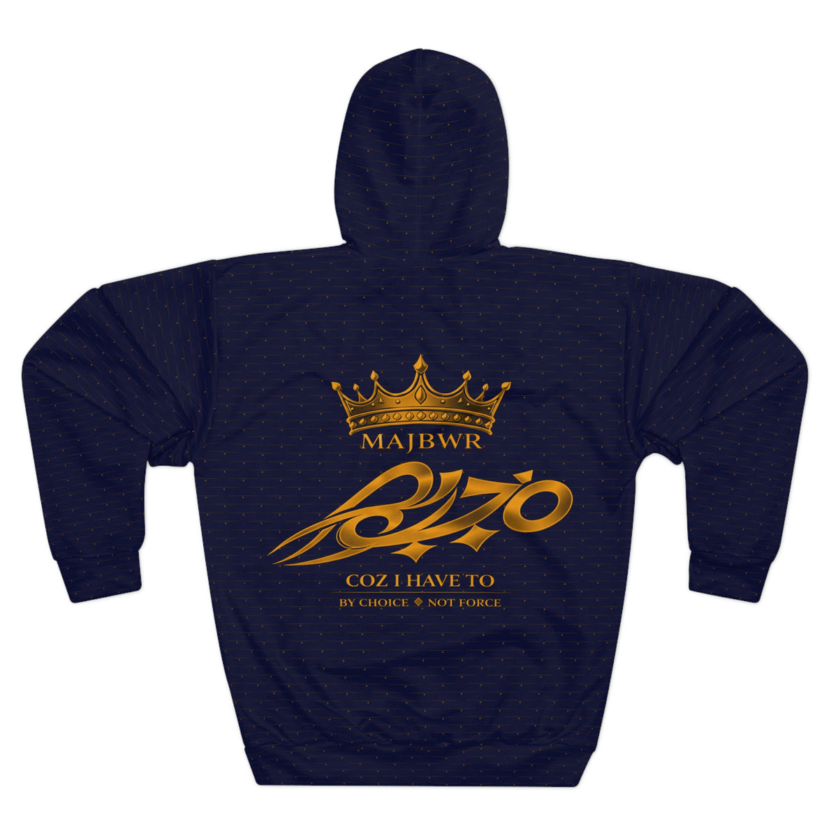 MAJBWR - Diamond Edition Navy & Gold Crown Hoodie