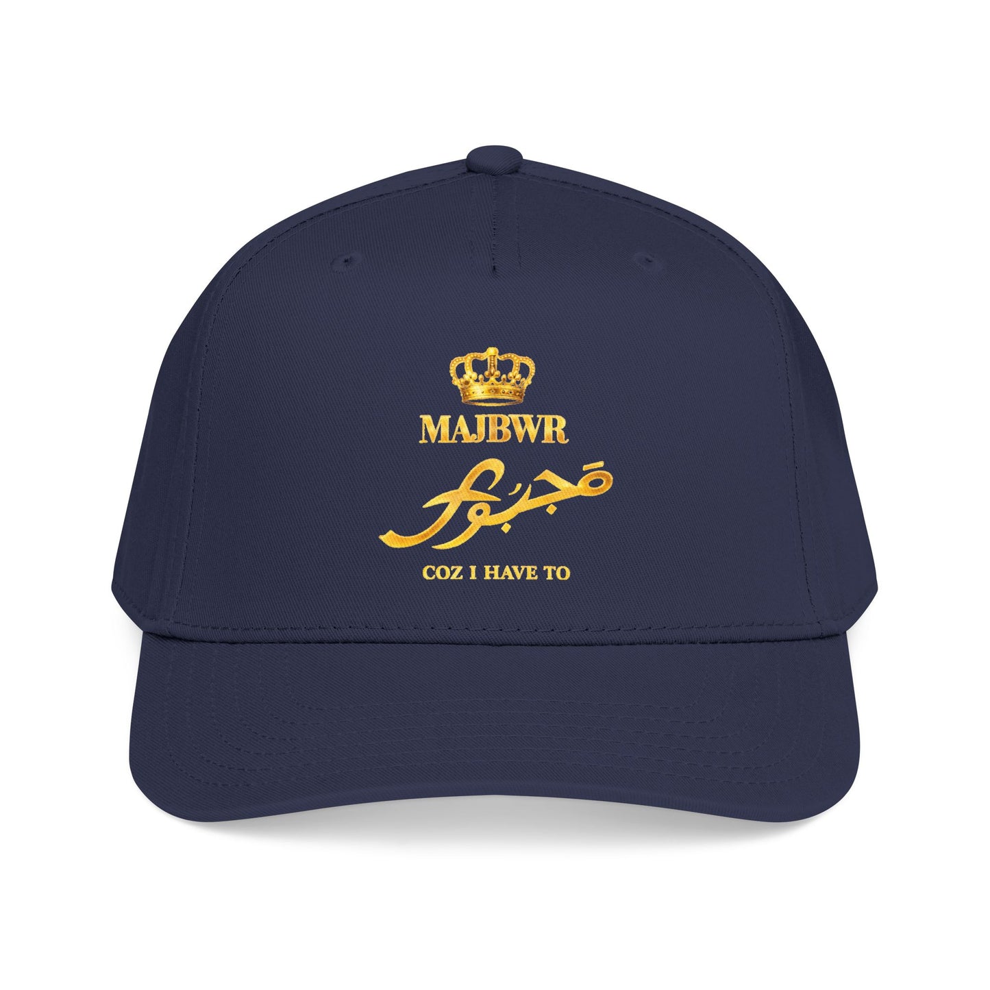MAJBWR - Gold King Crown Mid Profile Baseball Cap — Embroidered Hat