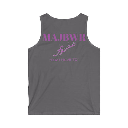 MAJBWR- Logo Tank Top — Men’s Arabic Script Graphic Tank