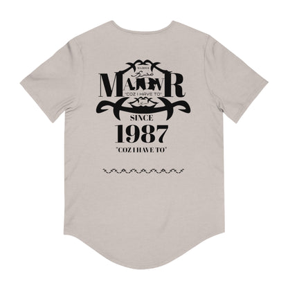 MAJBWR - Men's Curved Hem Tee - 'Major Since 1987' Graphic T-Shirt
