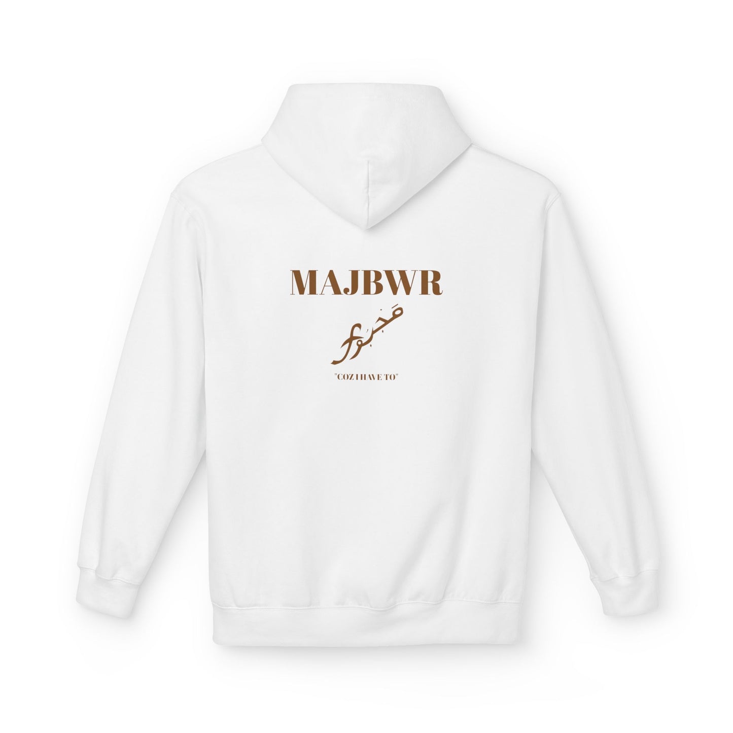 MAJBWR - Minimal Script 'Love' Hoodie — White Casual Pullover