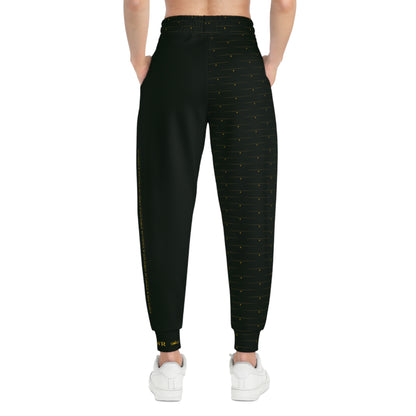 MAJBWR - Diamond Edition Deep Dark Green Athletic Joggers — Gold Crown Logo