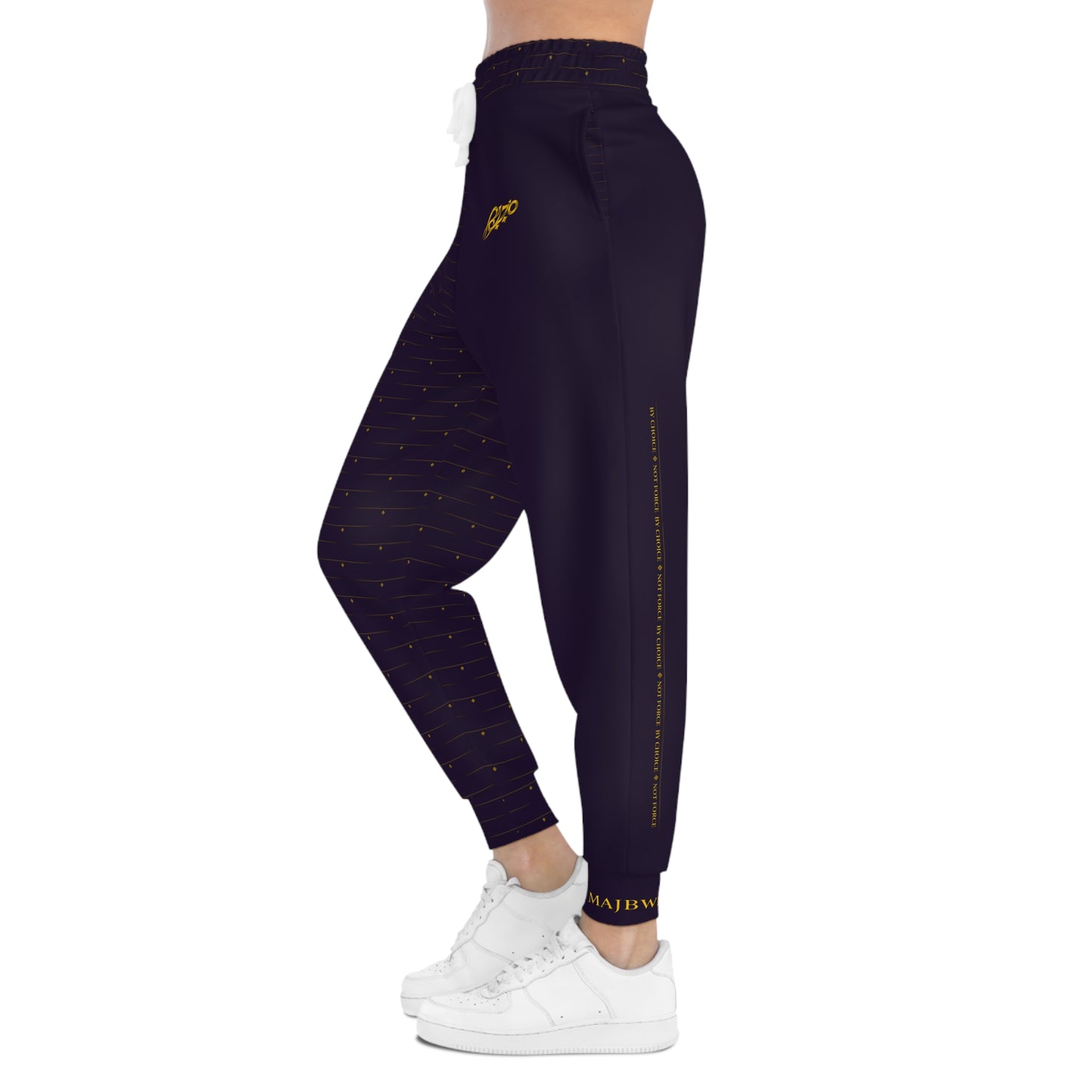 MAJBWR - Diamond Edition Deep Dark Purple Joggers — Gold Crown Logo