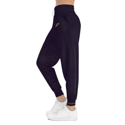 MAJBWR - Diamond Edition Deep Dark Purple Joggers — Gold Crown Logo