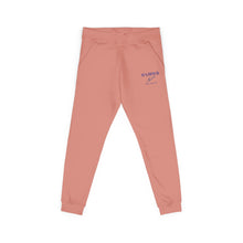 MAJBWR - Embroidered Coral Fleece Sweatpants — Relaxed Joggers with Small Script Accent