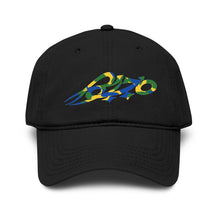 MAJBWR - Washed Black Camo Cap — Blue/Yellow/Green Limited Edition