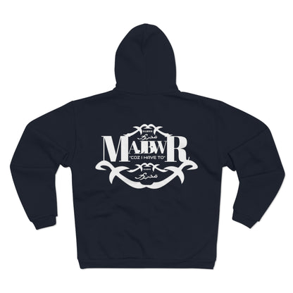 MAJBWR -  Graphic Hooded Zip Sweatshirt