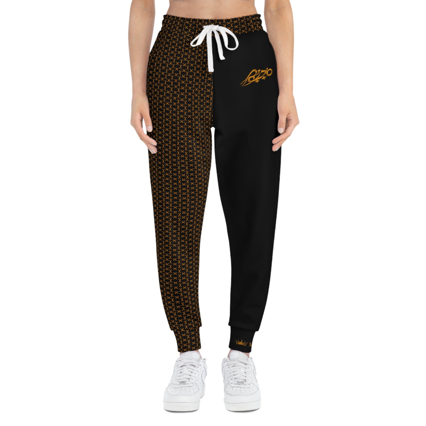 MAJBWR - Crossed Sword Athletic Joggers —  Black & Amber Gold Lmtd Edtn.