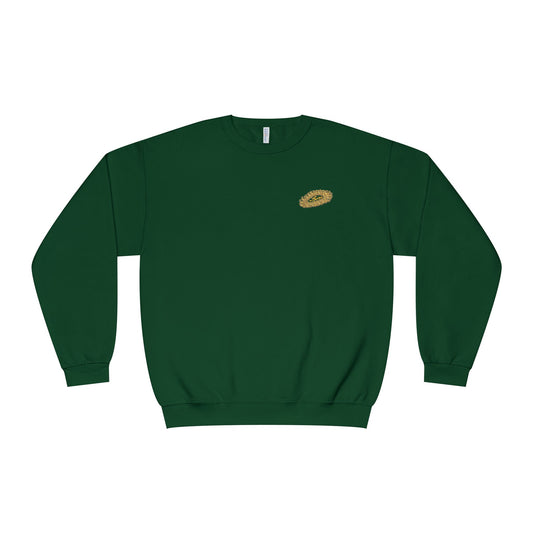 MAJBWR - Gold Crown Crewneck Sweatshirt — Arabic Script Graphic