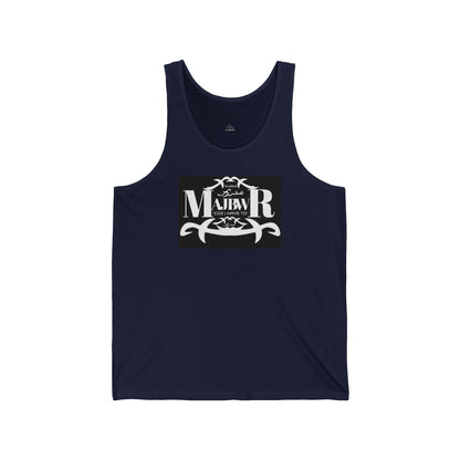 MAJBWR - Vintage Logo Tank Top — Graphic White Jersey Tank