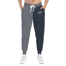 MAJBWR- Blue\/Grey Athletic Joggers —  Ghost White Crown 2 Face Lmtd Edtn.