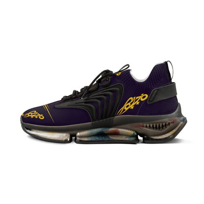 MAJBWR - Men's Mesh Sneakers — Deep Dark Purple & Gold Athletic