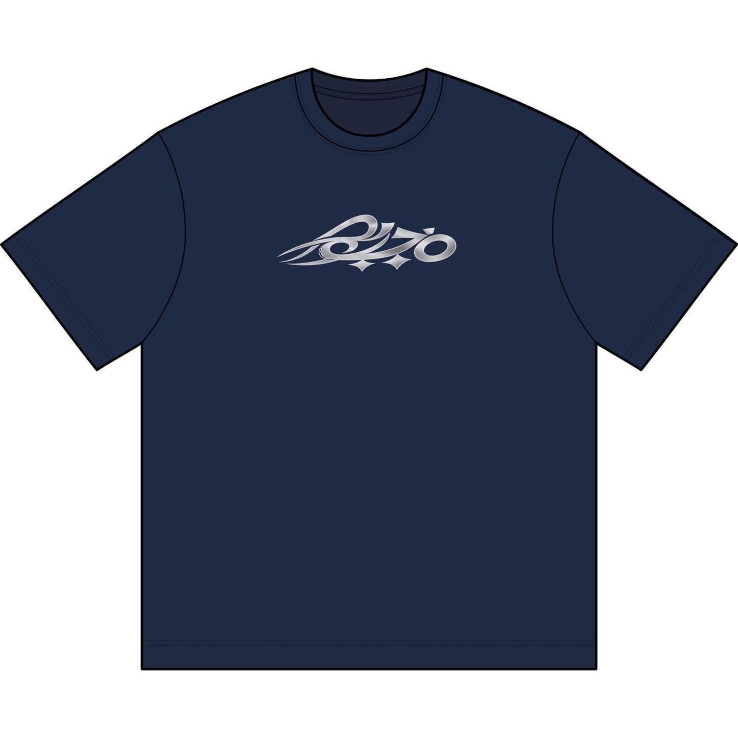 MAJBWR - Oversized Blazer Navy & Ghost White Box Tee — Men's Box Tee