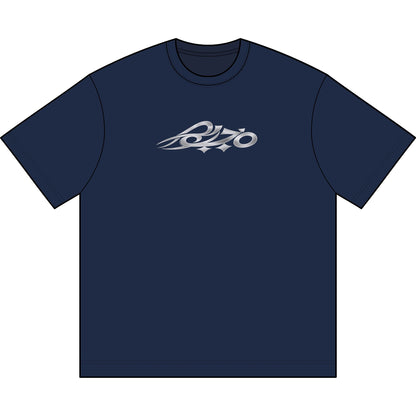 MAJBWR - Oversized Blazer Navy & Ghost White Box Tee — Men's Box Tee