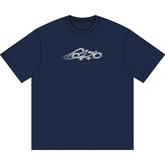 MAJBWR - Oversized Blazer Navy & Ghost White Box Tee — Men's Box Tee