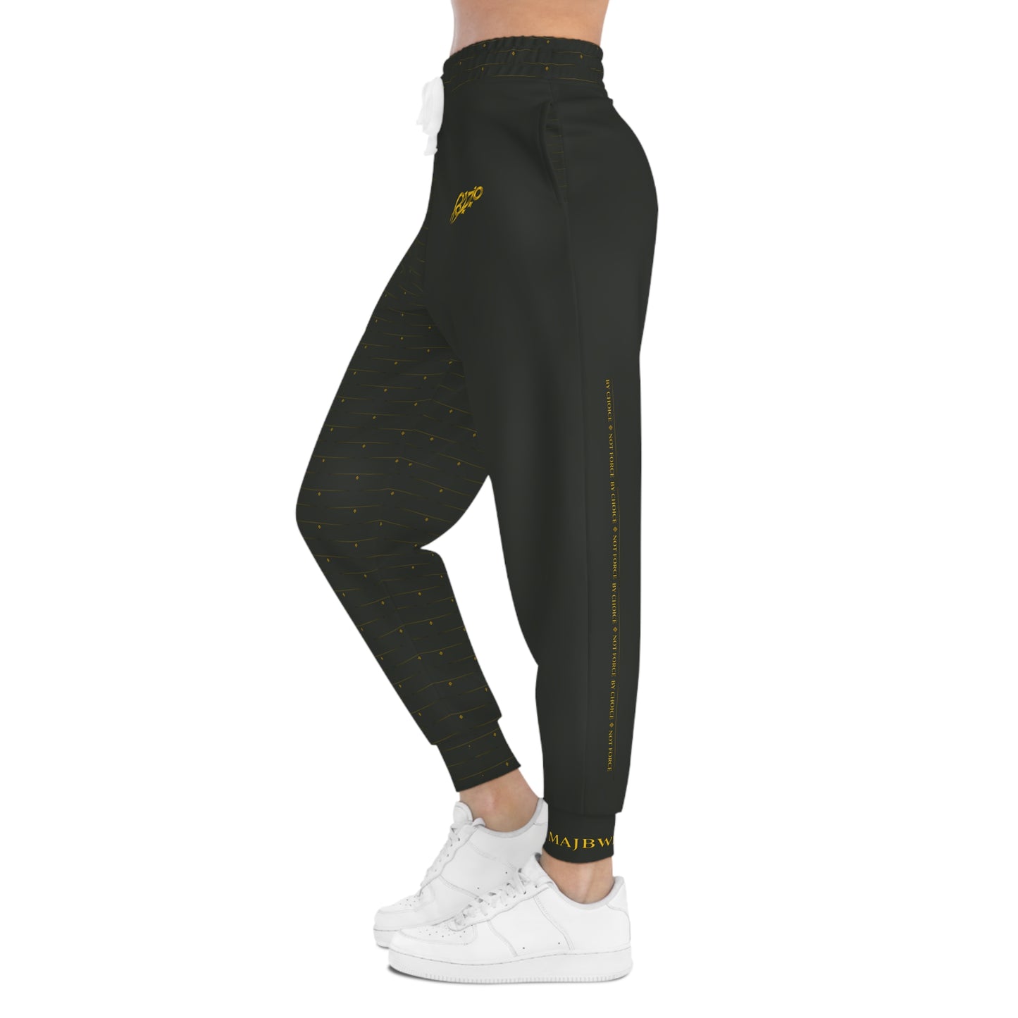 MAJBWR - Olive Athletic Joggers — Diamond Edition with Gold Crown Logo