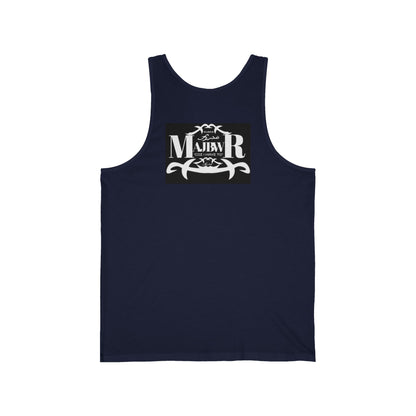 MAJBWR - Vintage Logo Tank Top — Graphic White Jersey Tank
