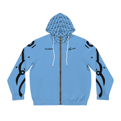 MAJBWR - Light Blue Full-Zip Hoodie