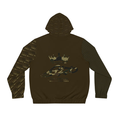 MAJBWR - Commander Camo Crown Full-Zip Hoodie — "By Choice Not Force" Golden Brown